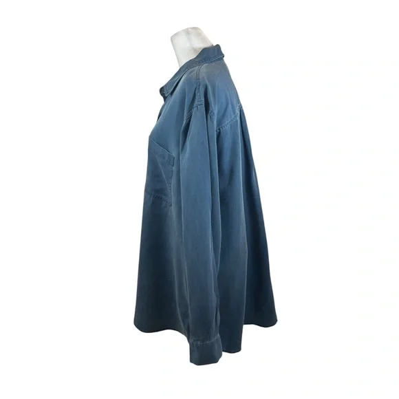 Brand new with Tags Ladies‎ Old Navy Relaxed Tencel® Shirt Blue Size XL - Picture 8 of 15